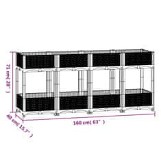 Vidaxl Visoka greda 160x40x71 cm polipropilen