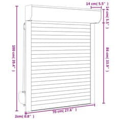 Vidaxl Rolete iz aluminija 70x100 cm antracitne