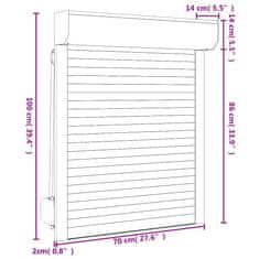 Vidaxl Rolete iz aluminija 70x100 cm antracitne