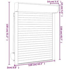 Vidaxl Rolete iz aluminija 110x130 cm antracit