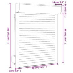 Vidaxl Rolete iz aluminija 80x100 cm antracitne