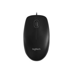 Logitech B100 optična miška, USB, črna 