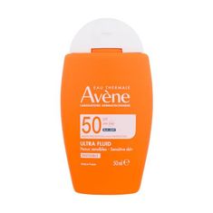 Avéne Sun Ultra Fluid Invisible SPF50 vodoodporen fluid za zaščito obraza pred soncem 50 ml unisex