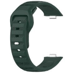 BStrap Silicone pašček za Huawei Watch Fit 3, dark green