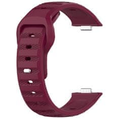 BStrap Silicone pašček za Huawei Watch Fit 3, wine red