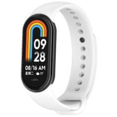 BStrap Silicone pašček za Xiaomi Smart Band 8 / 9, white