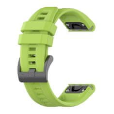 BStrap Silicone Carson pašček za Garmin Fenix 5 / 6 / 6 Pro / 7 / 8 / E 47mm, fruit green