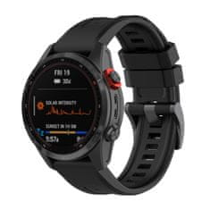 BStrap Silicone Carson pašček za Garmin Fenix 5s / 5s Plus / 6s / 6s Pro / 7s / 8 43mm, black