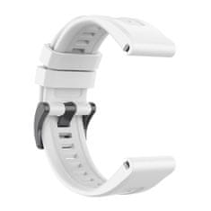 BStrap Silicone Carson pašček za Garmin Fenix 5 / 6 / 6 Pro / 7 / 8 / E 47mm, white