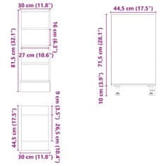 Vidaxl Spodnja omarica betonsko siv 30x44,5x81,5 cm iverna plošča