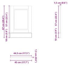 Vidaxl Plošča za pomivalni stroj Porto sonoma hrast 45x1,5x67 cm