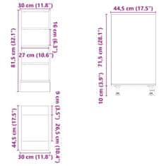 Vidaxl Spodnja omarica sonoma hrast 30x44,5x81,5 cm iverna plošča