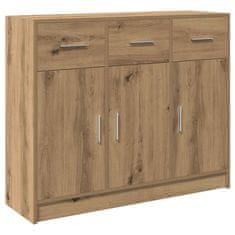 Vidaxl Sideboard artisian hrast 91x28x75 cm konstruiran les