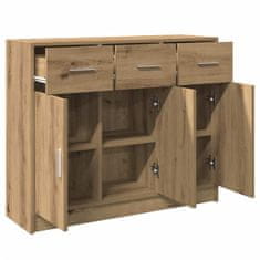 Vidaxl Sideboard artisian hrast 91x28x75 cm konstruiran les