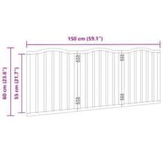 Vidaxl Vrata za pse zložljiva 3 paneli 150 cm topolovina