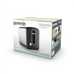 Gorenje Gorenje | T1100CLBK | Toaster | Moč 1100 W | Število rež 2 | Material ohišja plastika/kovina | Črna