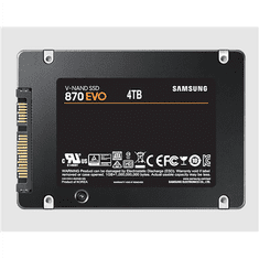 Samsung Samsung | SSD | 870 EVO | 4000 GB | 2,5-palčni format SSD | vmesnik SATA III | hitrost branja 560 MB/s | hitrost zapisovanja 530 MB/s