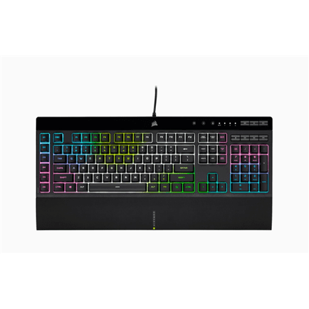 Corsair Corsair | gumijasta kupola | K55 RGB PRO XT | igralna tipkovnica | RGB LED luč | ZDA | žična | črna