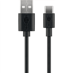 Goobay Goobay | Kabel USB-C | Moški | 4-pinski USB tipa A | Moški | Črna | 24-pinski USB-C | 3 m