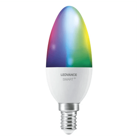 Osram Ledvance SMART+ WiFi klasična sveča RGBW Multicolor 40 5W 2700-6500K E14, paket s 3 kosi Ledvance | SMART+ WiFi sveča RGBW Multicolor 40 5W 2700-6500K E14, paket s 3 kosi | E14 | 5 W | RGBW | Wi-Fi