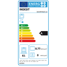 Indesit INDESIT | Kuhalna plošča | IS5V4PHW/E | Vrsta kuhalne plošče vitroceramična | Vrsta pečice električna | Bela | Širina 50 cm | Žarjenje | Globina 60 cm | 61 L