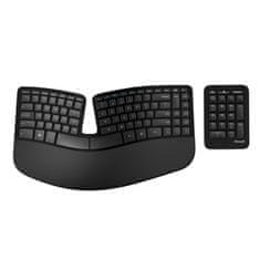 Microsoft Microsoft | Tipkovnica in miška | Sculpt Ergonomic Desktop | Standardna | Brezžična | Vključena miška | RU | Črna | USB | Numerična tipkovnica