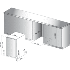 Hotpoint Hotpoint Ariston | Vgradni | Popolnoma integrirani pomivalni stroj | HSIP 4O21 WFE | Širina 44,8 cm | Višina 82 cm | Razred E | Eko program Nazivna zmogljivost 10 | Črna