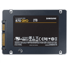 Samsung Samsung | SSD | 870 QVO | 2000 GB | oblika SSD 2,5" | vmesnik SSD SATA III | hitrost branja 560 MB/s | hitrost zapisovanja 530 MB/s