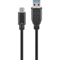 Goobay Goobay | Kabel USB-C | Moški | 24-pinski USB-C | Moški | Črna | 9-pinski USB tipa A | 1 m