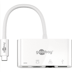 Goobay Goobay | Večportni adapter USB-C (HDMI + Ethernet, PD) | 62105