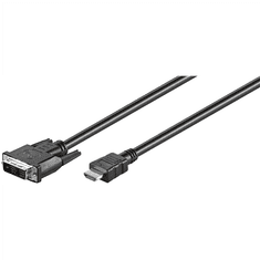 Goobay Goobay | Moški | 18+1 pin digitalni DVI (Single-Link) | Moški | 19 pin HDMI Type A | 2 m | Črna