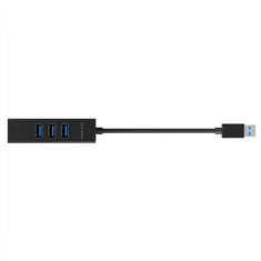 RaidSonic Raidsonic | 4-portno vozlišče z USB 3.0 tipa A, tipa C in gigabitnim LAN-om | Icy Box IB-HUB1419-LAN