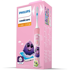 Philips Philips | HX6352/42 | Električna zobna ščetka | Polnilna | Za otroke | Število vključenih glav ščetke 2 | Število načinov ščetkanja zob 2 | Sonična tehnologija | Roza