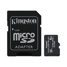 Kingston Kingston | UHS-I | 8 GB | industrijska kartica MicroSDHC/SDXC | Flash pomnilnik razreda 10, UHS-I, U3, V30, A1 | adapter SD