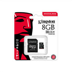 Kingston Kingston | UHS-I | 8 GB | industrijska kartica MicroSDHC/SDXC | Flash pomnilnik razreda 10, UHS-I, U3, V30, A1 | adapter SD