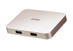 Aten Aten | USB-C 4K Ultra Mini Dock z Power Pass-through | Porty Ethernet LAN (RJ-45) | Porty VGA (D-Sub) w quantities | Porty USB 3.0 (3.1 Gen 1) Type-C w quantities 1 | Porty USB 3.0 (3.1 Gen 1) w quant