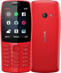 Nokia Nokia | 210 | rdeča | 2,4 " | TFT | 240 x 320 slikovnih pik | 16 MB | N/A MB | Dual SIM | Bluetooth | 3.0 | USB različica microUSB | Glavna kamera 0,3 MP | 1020 mAh