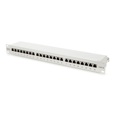 Digitus Digitus | Patch Panel | DN-91624S | Bela | Kategorija: CAT 6; Vrati: 24 x RJ45; Vzdržljivost: 7,7 kg; Sila vstavljanja: 1: 30N max | 48,2 x 4,4 x 10,9 cm