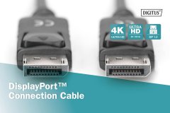 Digitus Digitus | Kabel DisplayPort | Moški | 20-pinski DisplayPort | Moški | 20-pinski DisplayPort | 1 m | Črna