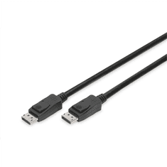 Digitus Digitus | Kabel DisplayPort | Moški | 20-pinski DisplayPort | Moški | Črna | 20-pinski DisplayPort | 1 m