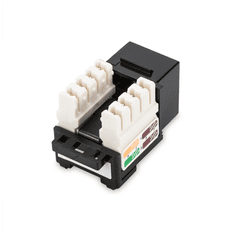 Digitus Digitus | Razred D CAT 5e Keystone Jack | DN-93501 | Neekraniran RJ45 na LSA | Črna | Namestitev kabla s trakovi LSA, barvno kodiranimi v skladu z EIA/TIA 568 A in B; modul Cat 5e Keystone podpira