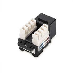 Digitus Digitus | Razred E CAT 6 Keystone Jack | DN-93601 | Neekraniran RJ45 na LSA | Črna | Namestitev kabla s trakovi LSA, barvno kodiranimi v skladu z EIA/TIA 568 A in B; modul Cat 6 Keystone podpira t