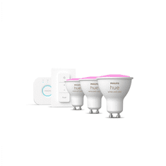 Philips Philips Hue WCA Starter Kit 4,3W GU10 3ks, most, stikalo Philips Hue | Hue WCA Starter Kit 4,3W GU10 3ks, most, stikalo | GU10 | 4,3W | RGBW 2000-6500K | Bluetooth in Zigbee