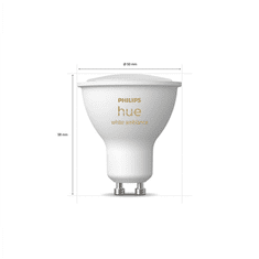 Philips Philips Hue WA 4,3W GU10, pakiranje 2 kos Philips Hue | Hue WA 4,3W GU10, pakiranje 2 kos | GU10 | 4,3 W | Toplo bela 2200-6500K | Bluetooth in Zigbee