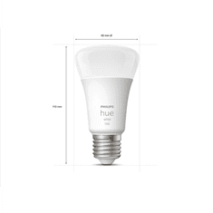 Philips Philips Hue W 9,5W A60 E27 Philips Hue | Hue W 9,5W A60 E27 | E27 | 9,5W | Toplo bela 2700K | Tehnologija Bluetooth in Zigbee