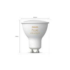 Philips Philips Hue WA 4,3W GU10, pakiranje 2 kos Philips Hue | Hue WA 4,3W GU10, pakiranje 2 kos | GU10 | 4,3 W | Toplo bela 2200-6500K | Bluetooth in Zigbee