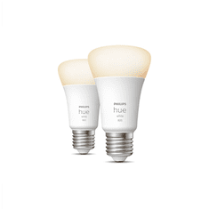 Philips Philips Hue W 9W A60 E27 v pakiranju po 2 kosa Philips Hue | Hue W 9W A60 E27 v pakiranju po 2 kosa | E27 | 9W | Toplo bela 2700K | Bluetooth in Zigbee