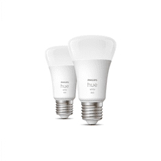 Philips Philips Hue W 9W A60 E27 v pakiranju po 2 kosa Philips Hue | Hue W 9W A60 E27 v pakiranju po 2 kosa | E27 | 9W | Toplo bela 2700K | Bluetooth in Zigbee