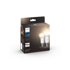 Philips Philips Hue W 9W A60 E27 v pakiranju po 2 kosa Philips Hue | Hue W 9W A60 E27 v pakiranju po 2 kosa | E27 | 9W | Toplo bela 2700K | Bluetooth in Zigbee