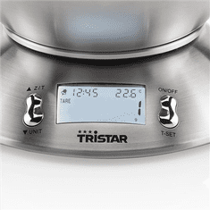 Tristar Tristar | Kuhinjske tehtnice | KW-2436 | Največja teža (nosilnost) 5 kg | Gradacija 1 g | Tip zaslona LCD | Kovinsko jeklo